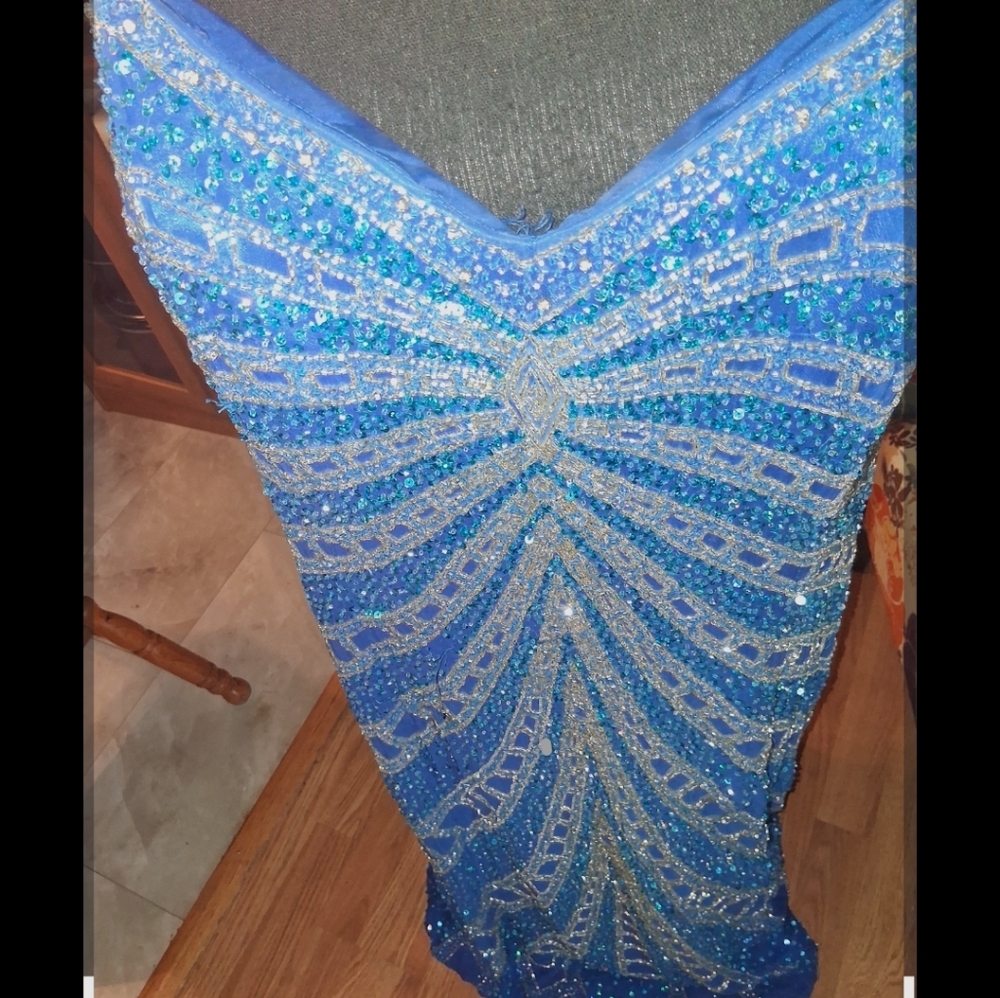 Studio 17 Royal Blue Sequin Gown - Picture 1 of 4